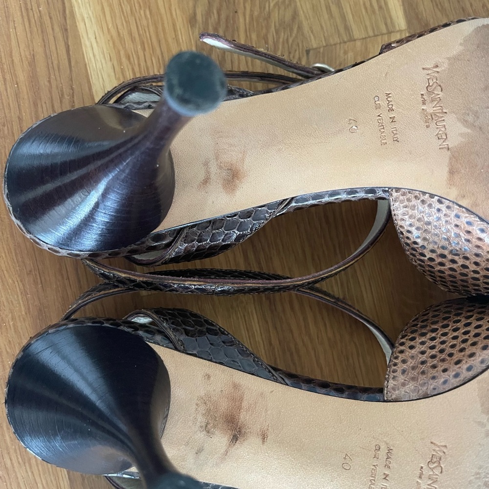Yves Saint Laurent Python Heels. - image 6